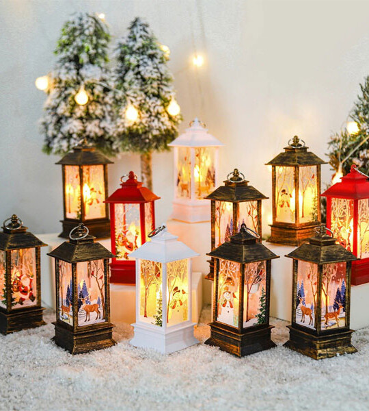 Christmas Lantern Light Merry Christmas Decorations for Home 2021 Navidad Christmas Tree.