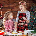 Christmas Apron Christmas Decorations for Home Kitchen Accessories 2022 New Year Christmas Gifts.