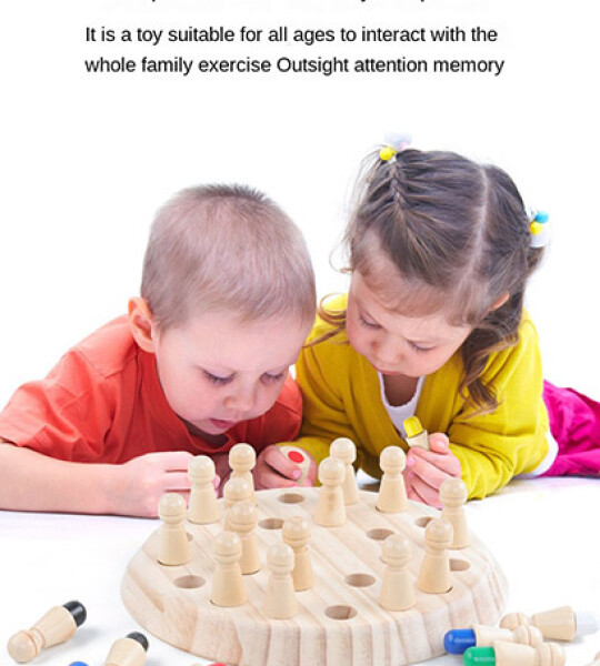 Kids Game Chess Wooden Memory Match Stick Fun Color Game Board Puzzles Educational Toy Cognitive Ability Learning Children Toys