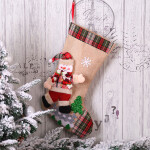 Christmas Stocking Sack Xmas Kids Gifts Candy Bag Christmas Decorations for Home Cloth Sock Christmas Tree Decor.