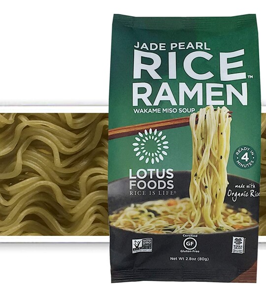 Lotus Foods Gourmet Jade Pearl Rice Ramen & Miso Soup, Gluten-Free, 2.8 Oz (Pack Of 10)