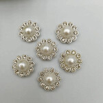 Silver resin flower Decoration Crafts Flatback Cabochon Scrapbooking Fit Hair Clips