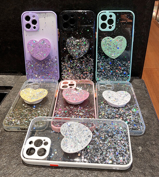 Glitter Case for iPhone 13 12 11 Pro Max Mini Silicon Case for iPhone 7 8 6 6S Plus