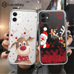 Christmas Elk Snow Santa Cartoon Phone Case For iPhone 11 12 13 Mini Pro Max X XR XS Max 8 7 6 Plus SE 2020.