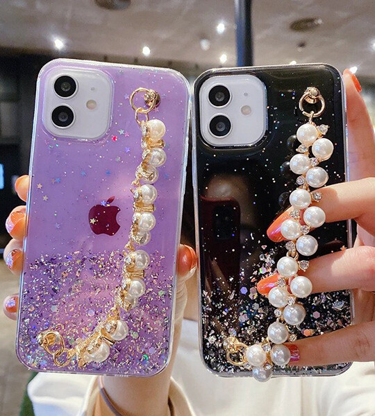 Pearl Bracelet Phone Case For iPhone 11 12 13 Pro Max XS X XR 7 8 6 6s Plus mini SE.