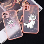 Cute Cartoon Marie-Cats Pattern Phone Case Matte Cover for iPhone 11 12 13 Pro Max XS XR 6s 7 8 Plus SE2 Mini.