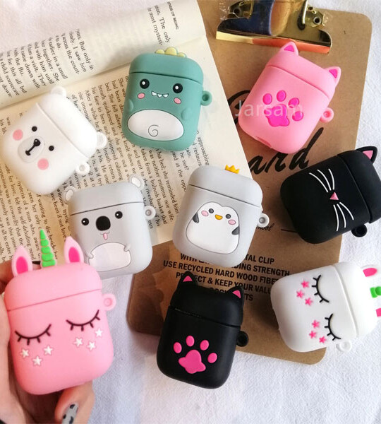 For AirPods Case Cute Biscuits Earphone Cases For Airpods 2 Funny Protect Cover.