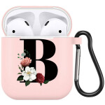 Airpods 2 1 Case Earphone Accessories For Air Pods 2 Cases Floral Initial Alphabet Letters Coque.