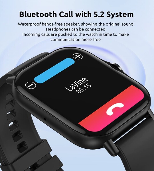 Smart Watch for Android Smartwatch Supports Bluetooth Call, Fitness Tracker with Heart Rate