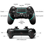 Wireless Game Controller Compatible with PS4  Motion Motors Blue
