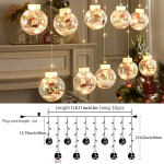 Christmas Ornament Ball LED String Lights New Year 2022 Home Garden Decoration Merry Christmas Decorations