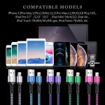 USB Lightning to USB A Cable, 5Pack Fast Charge Nylon Braided Apple Cords, Original MFI Certified Chip Power Adapter Lin