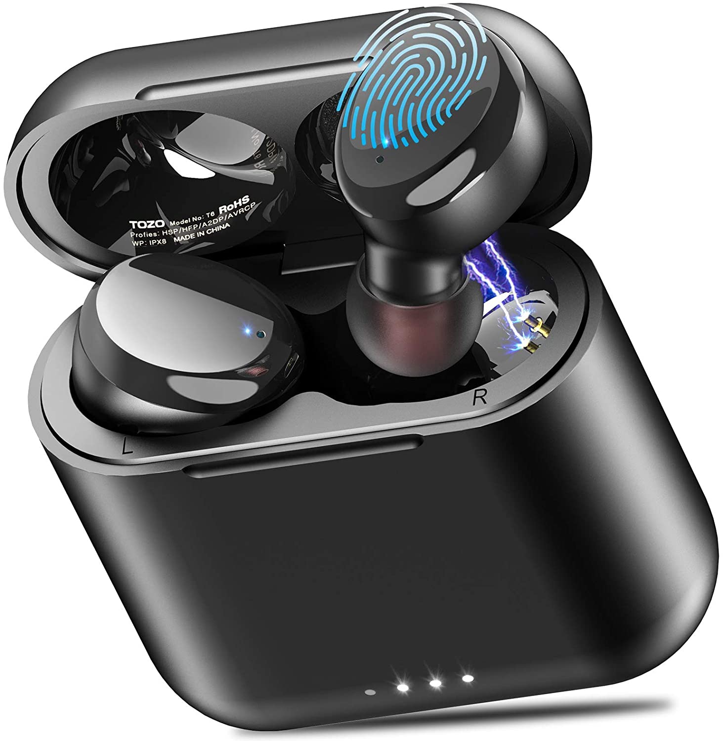 Wireless Earbuds Bluetooth Headphones Touch Control with Wireless Charging Waterproof