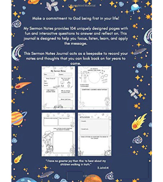 Sermon Notes 52 Weeks of Creative Note Taking for Boys Ages 7+ Helpful Tool to Help your Children