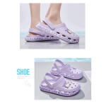 Women Beach Slip on Loafer Sandals Comfortable Cartoon Cute Rubber Clogs Slid Slippers