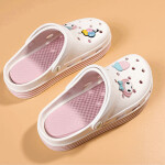 Women Beach Slip on Loafer Sandals Comfortable Cartoon Cute Rubber Clogs Slid Slippers