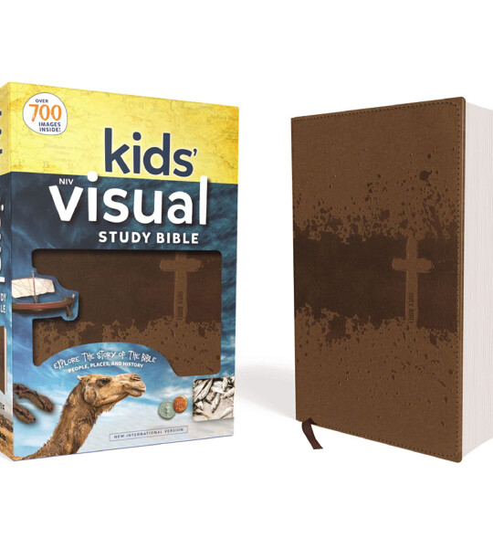 Kids' Visual Study Bible, Leathersoft, Bronze, Full Color Interior Explore the Story of the Bible