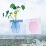 Removable Silicone Flower Vase Magic Silicone Vase Sticker  Rubber Silicone Floret Pots Bottle for Glass