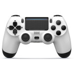 Wireless Controller Dual Vibration Game Joystick Controller for PS4 white
