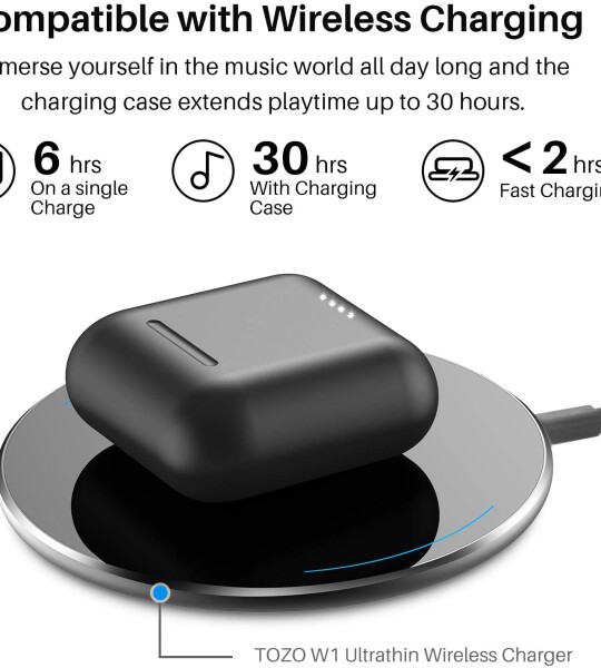 Wireless Earbuds Bluetooth Headphones Touch Control with Wireless Charging Waterproof