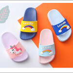 Rainbow Unicorn Toddler Soft Indoor Slippers Sandals for Boys & Girls