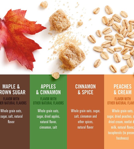 Quaker Instant Oatmeal, 4 Flavor Variety Pack, Individual Packets, 48 Count