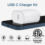 USB C Fast Charger with 6FT USB C to Lightning Cable Compatible with iPhone & iPad AirPods Pro