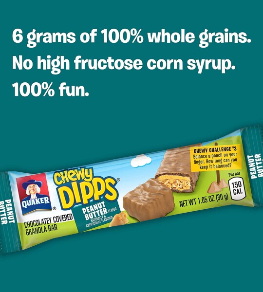 Quaker Chewy Granola Bars, Chewy & Dipps Variety Pack, (58 Bars)
