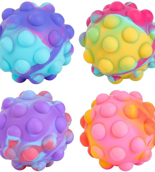 Pop Fidget Ball Popper Its Toys, Pop Ball It Fidget Toy Food Grade Silicone Sensory Toys Stress Balls for Kids