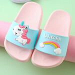 Rainbow Unicorn Toddler Soft Indoor Slippers Sandals for Boys & Girls