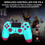 Wireless Remote Controller Compatible for PS4 Console with Two Motors and Charging Cable