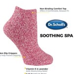 Dr. Scholl's Women's 2 Pair Pack Ultra Soft Spa Socks With Grippers - Vitamin E & Lavender Infused