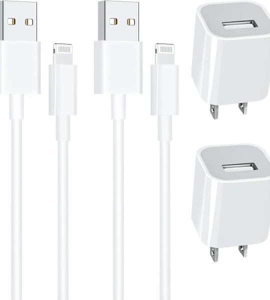 [Apple MFi Certified] iPhone Charger, Veetone 2 Pack USB Power Wall Fast Charger Travel Plug with Lightning to USB Quick