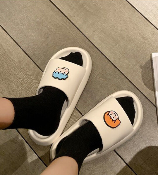 Summer Slippers Sandals Beach Slides Flip Flops Cartoon Bear Dog Tiger Thick Soled Boys & Girls