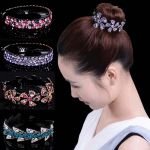 Women Hair Claws Headwear Rhinestone Flower Hairpin Bird Nest Floral Clip Meatball Hair Accessories