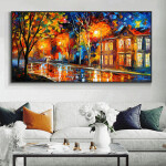 The Street Oil Painting Print On Canvas Nordic Poster Wall Art Picture For Living Room Home Decor