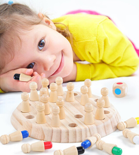 Kids Game Chess Wooden Memory Match Stick Fun Color Game Board Puzzles Educational Toy Cognitive Ability Learning Children Toys