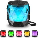 LFS Portable Bluetooth Speaker with Lights, Night Light LED Wireless Speaker,Magnetic Waterproof Speaker, 7 Color LED Au