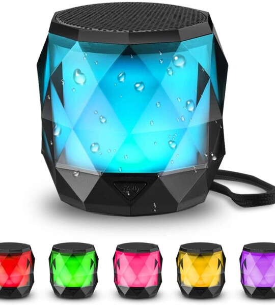 LFS Portable Bluetooth Speaker with Lights, Night Light LED Wireless Speaker,Magnetic Waterproof Speaker, 7 Color LED Au