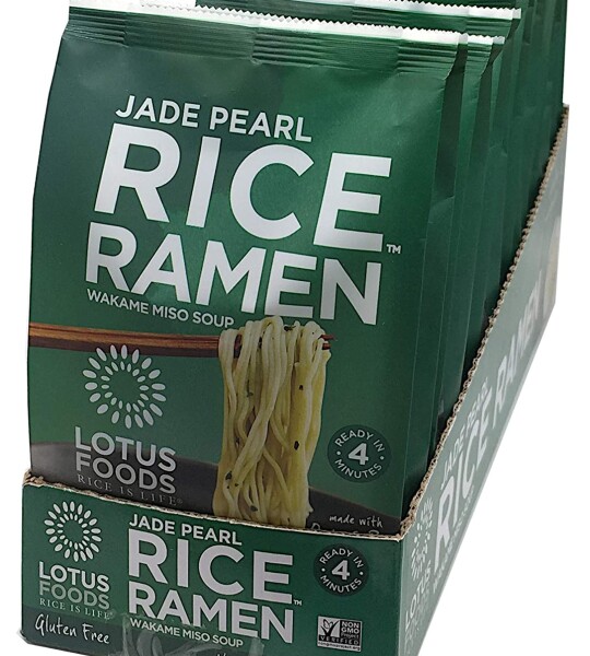 Lotus Foods Gourmet Jade Pearl Rice Ramen & Miso Soup, Gluten-Free, 2.8 Oz (Pack Of 10)