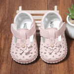 Summer Kids Flower Hollow Soft Leather Sandals