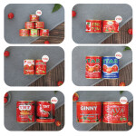 Halal Tomato paste canned food 22-24% Brix Easy Open Tomato Paste