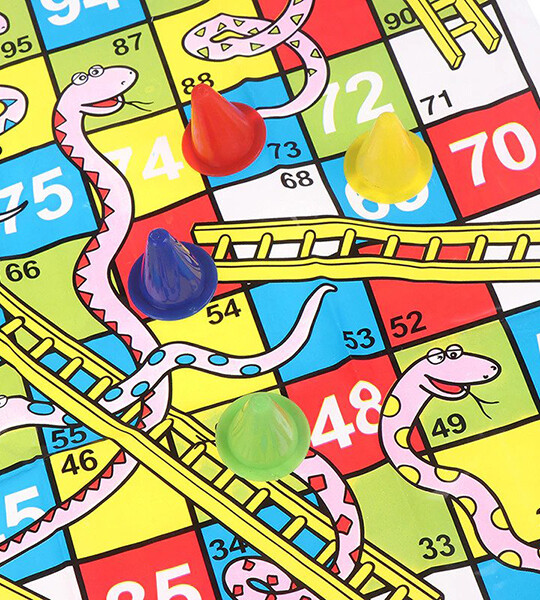 Snake Ladder Educational Kids Children Toys Interesting Board Game.