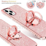 Diamond Case for iPhone 11 Pro Max XS Max XR X,Glitter Bling Ring Kickstand For iPhone 12 7 8 Plus X