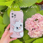 Cute Cartoon 3D Ear Cat Phone Case For iphone 13 12 11 Pro Max 7 8 plus X XR XS.