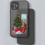 iPhone 11 12 13 Pro XS Max X XR 7 8 Plus 13Mini Camera Protection Case Merry Christmas Cute Elk Soft Bumper Matte Hard Cover