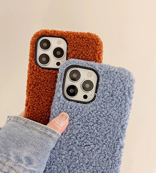 Fashion Teddy Plush Soft Phone Case for iPhone 13 12 11 Pro Max XS Max XR X SE.