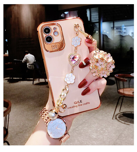 Fashion Electroplating Bracelet Female Soft Case For Iphone 11 12 Pro Max Mini 7 8 Plus Xr X Xs.