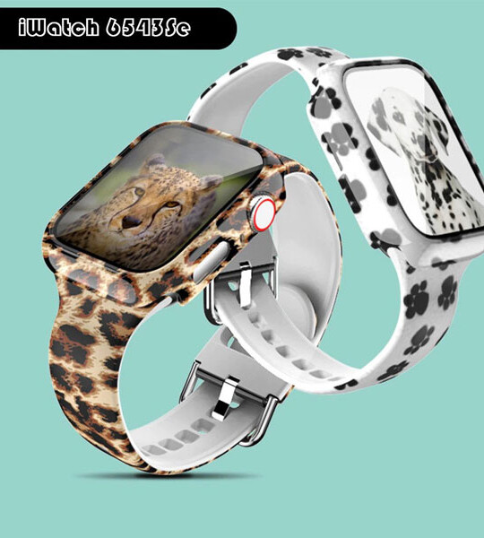 Apple Watch band 44mm 40mm 38mm 42mm Printed watchband Silicone correa bracelet iWatch serie 3 4 5 6 se.