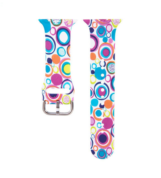 Apple Watch Band Floral Flower Silicone Belt for iWatch Series 6 se 5 4 3 Watch Bracelet 38mm 40mm 42mm 44mm.